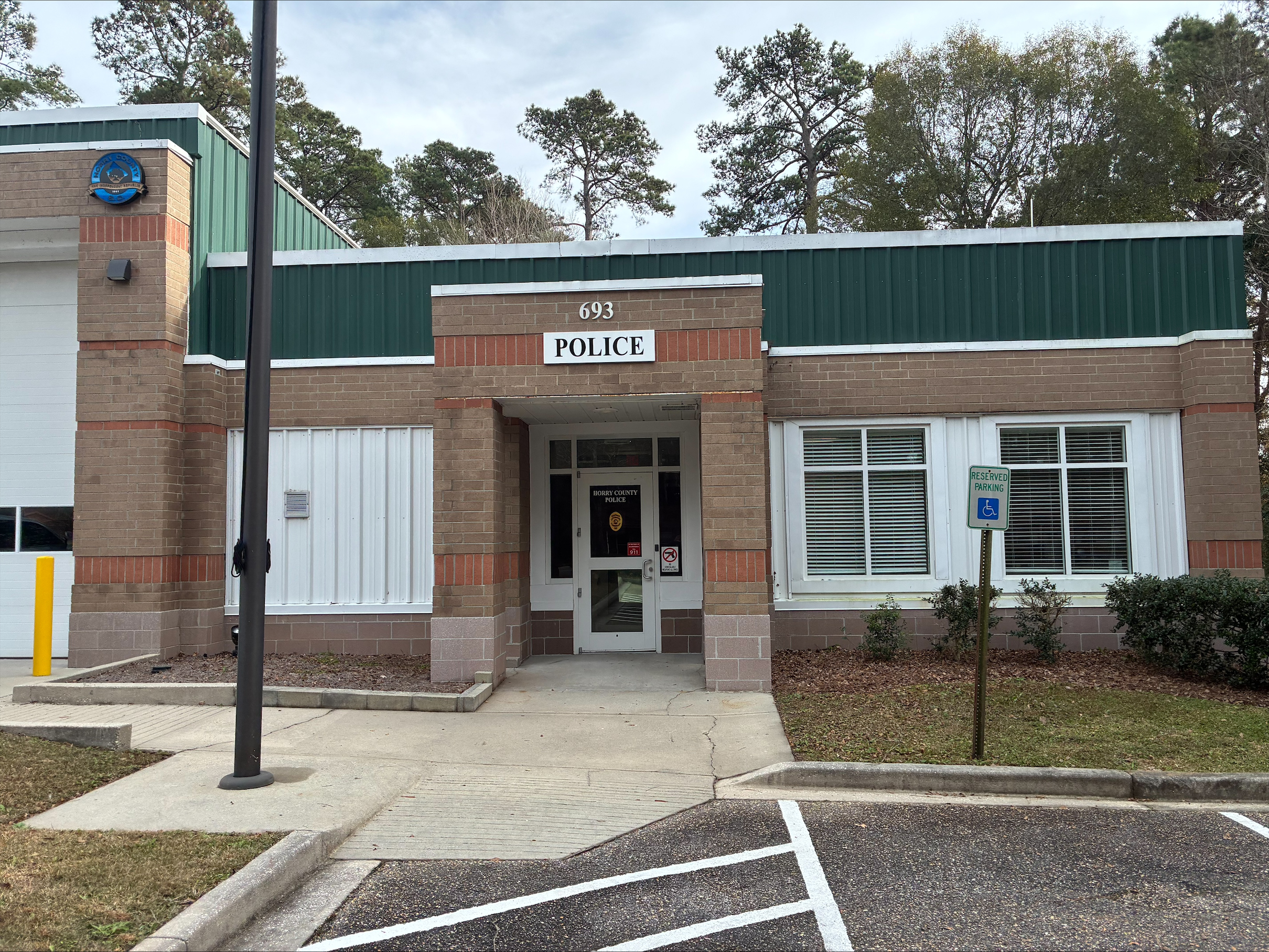 Precinct 5. Police building next to a fire station