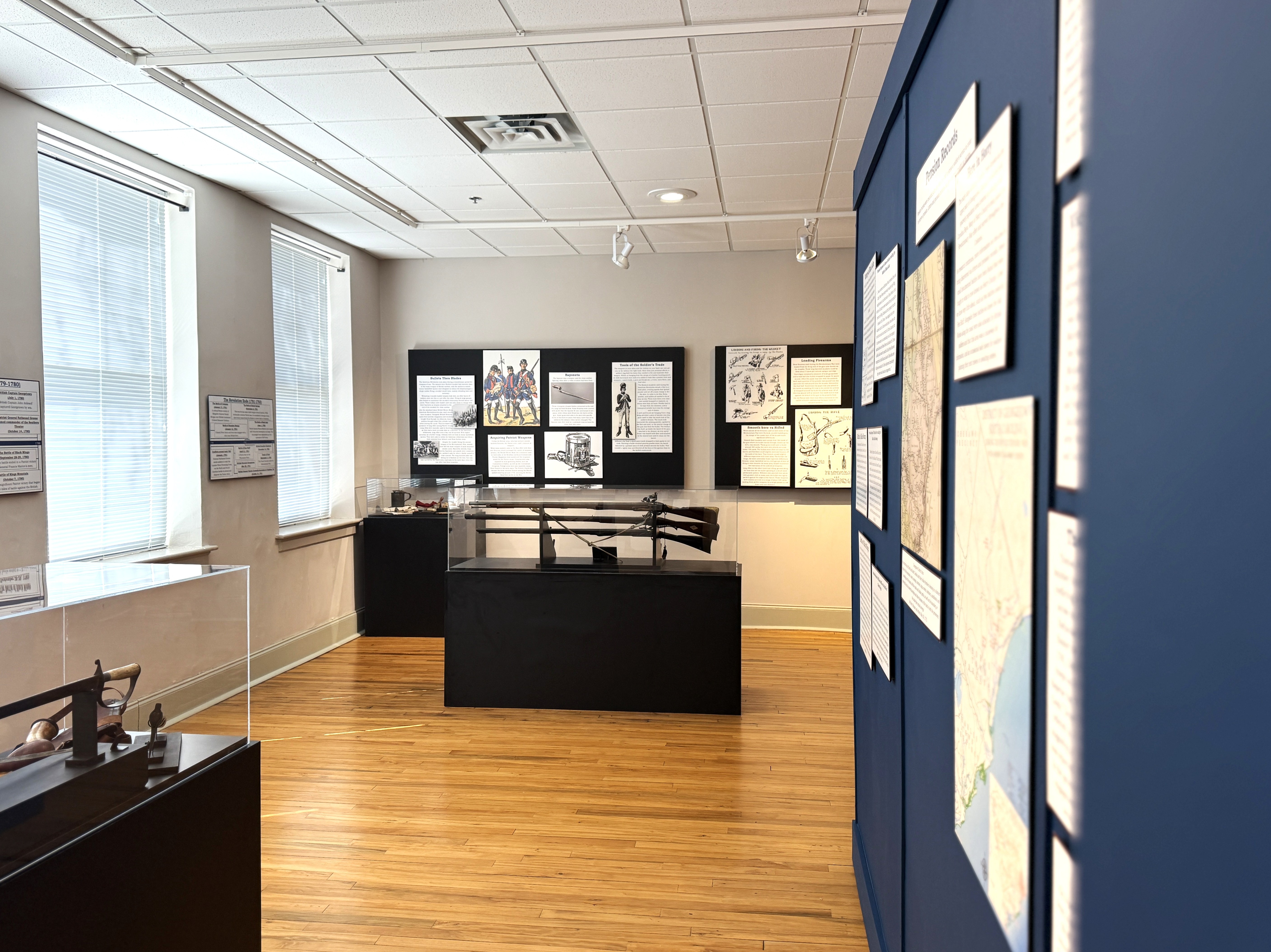 Revolutionary War exhibit inside Horry County Museum 