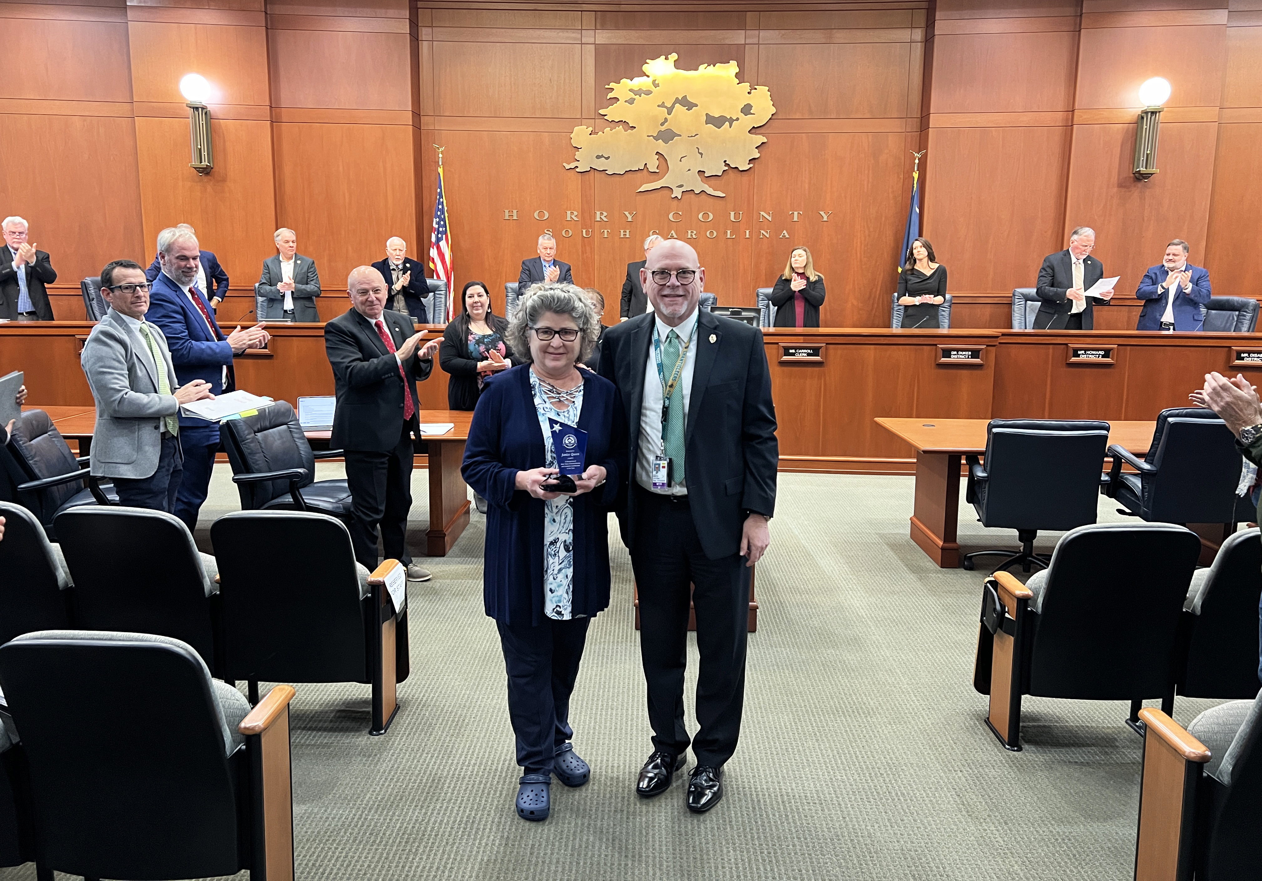 Janice Queen with Deputy Administrator Randy Webster.
