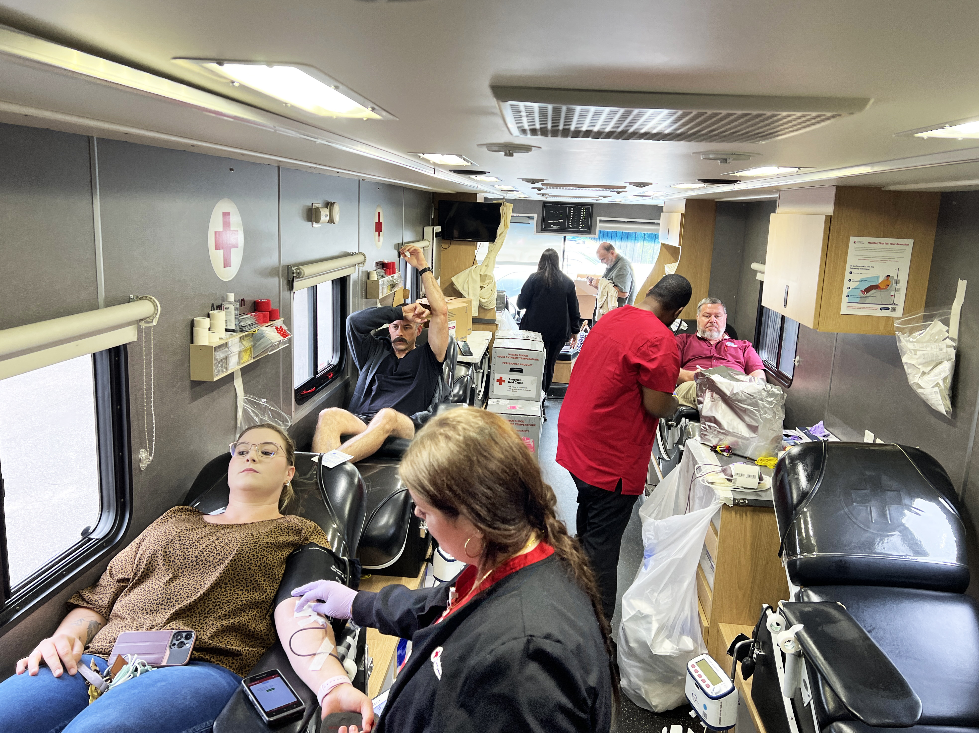 American Red Cross Bloodmobile.