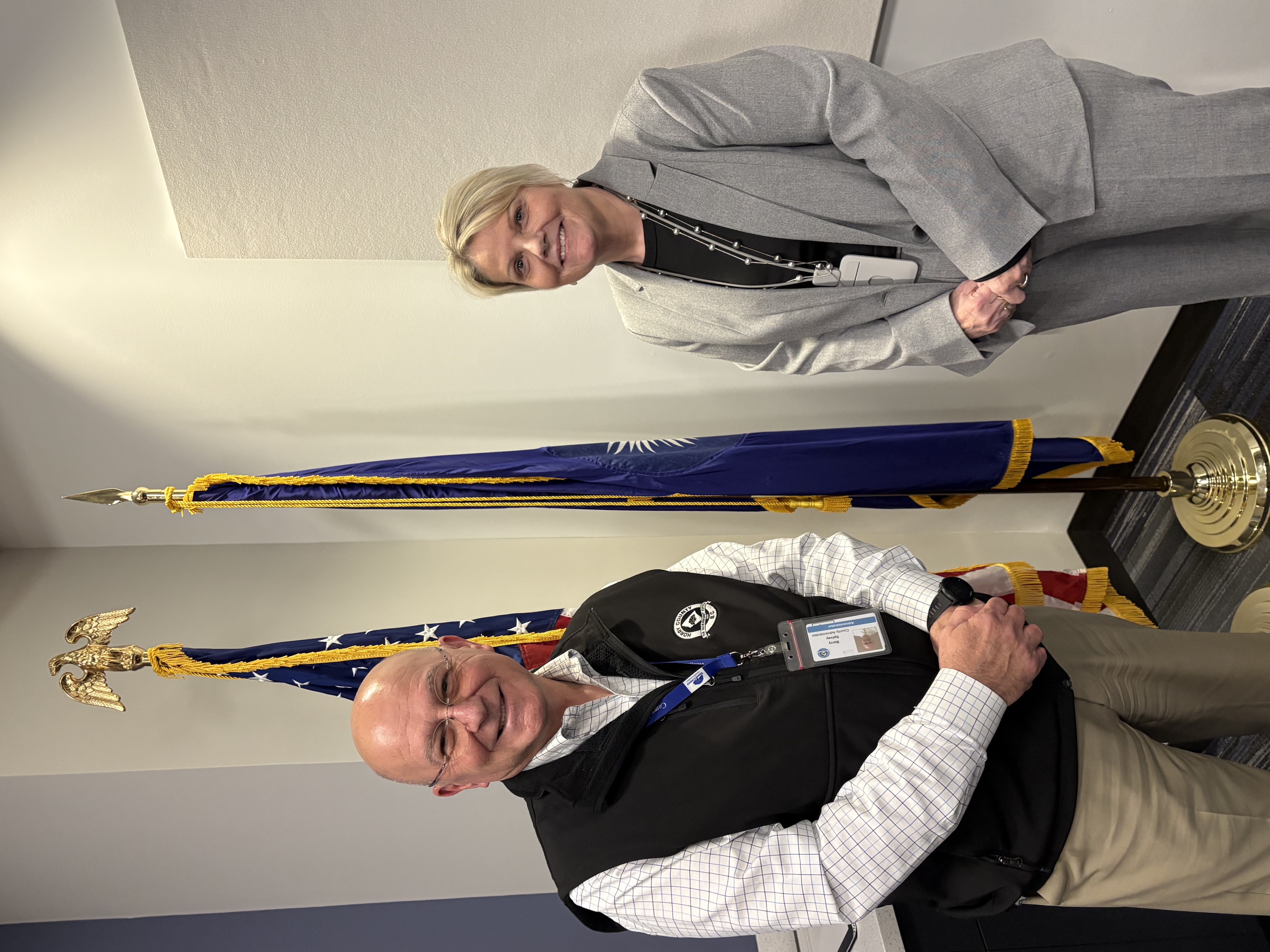 Horry County Administrator Barry Spivey with Assistant County Administrator of Public Safety Renee Hardwick